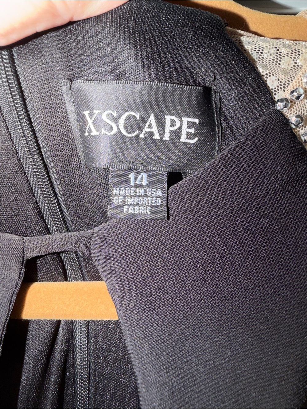 Xscape Black Evening Gown Wedding Formal Mother Grandmother Bride Dress - Picture 2 of 7